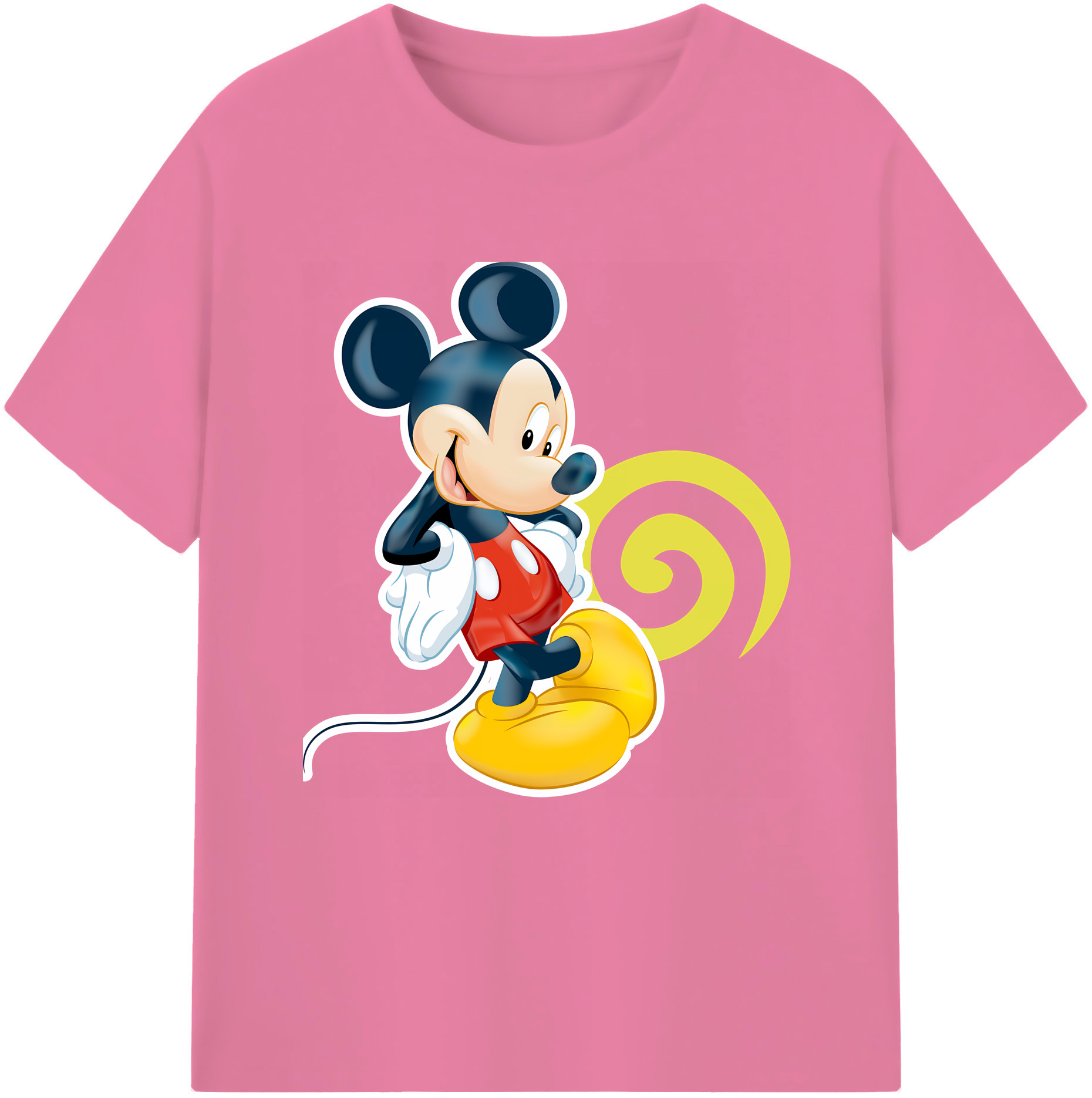 （画像用） ミッキーマウス Mickey Mouse 綿100％半袖Tシャツ（フロントプリント）